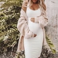 thumbnail image 4 of Robe Femme Enceinte Sans Manches Robe Courte Femme Enceinte Couleur Unie Tenue d'Été, Blanc, m, 4 of 6