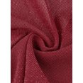 thumbnail image 5 of INSPIRE CHIC Hauts Découpés pour Femmes Col en V en Maille Transparente Scintillante Courts Rouge Foncé TP, 5 of 5