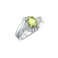 thumbnail image 3 of RYLOS Rings for Women Sterling Silver Swirl Z Ring 7X5MM Oval Gemstone &  Diamond Rings August Peridot Jewelry Size 8, 3 of 7