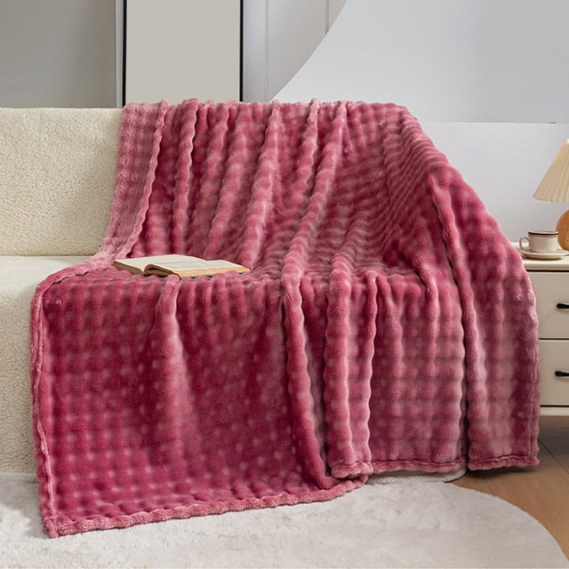 Fleece Throw Blanket Soft Cozy Blanket for Couch Bed Sofa | Warm Snuggle Wrap for Indoor Use | Machine Washable Lightweight Travel Nap Blanket for Living Room Bedroom