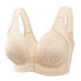 thumbnail image 1 of Kcodviy Women Lace Front Button Pack of Sports Bras for Women Shaping Cup Adjustable Shoulder Women Bras Wireless Full Coverage Strap Large Size Underwire Running Sports Bra, 1 of 3