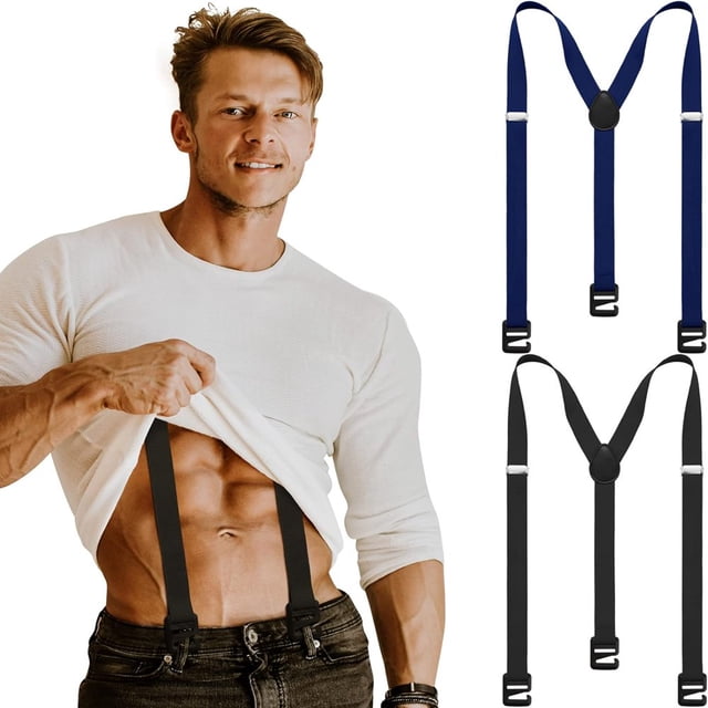 SUTENGDA 2 Pcs Bretelles Cachées pour Hommes Bretelles de Randonnée sous-Vêtement Bretelles pour Hommes Non Rentrés Pantalon de Ski de Randonnée d'Hiver en Plein Air