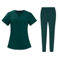 thumbnail image 1 of TISHITA Nursing Scrub Set Comfortable Breathable with Pockets Fashion Tops Pants Green Color L, 1 of 8