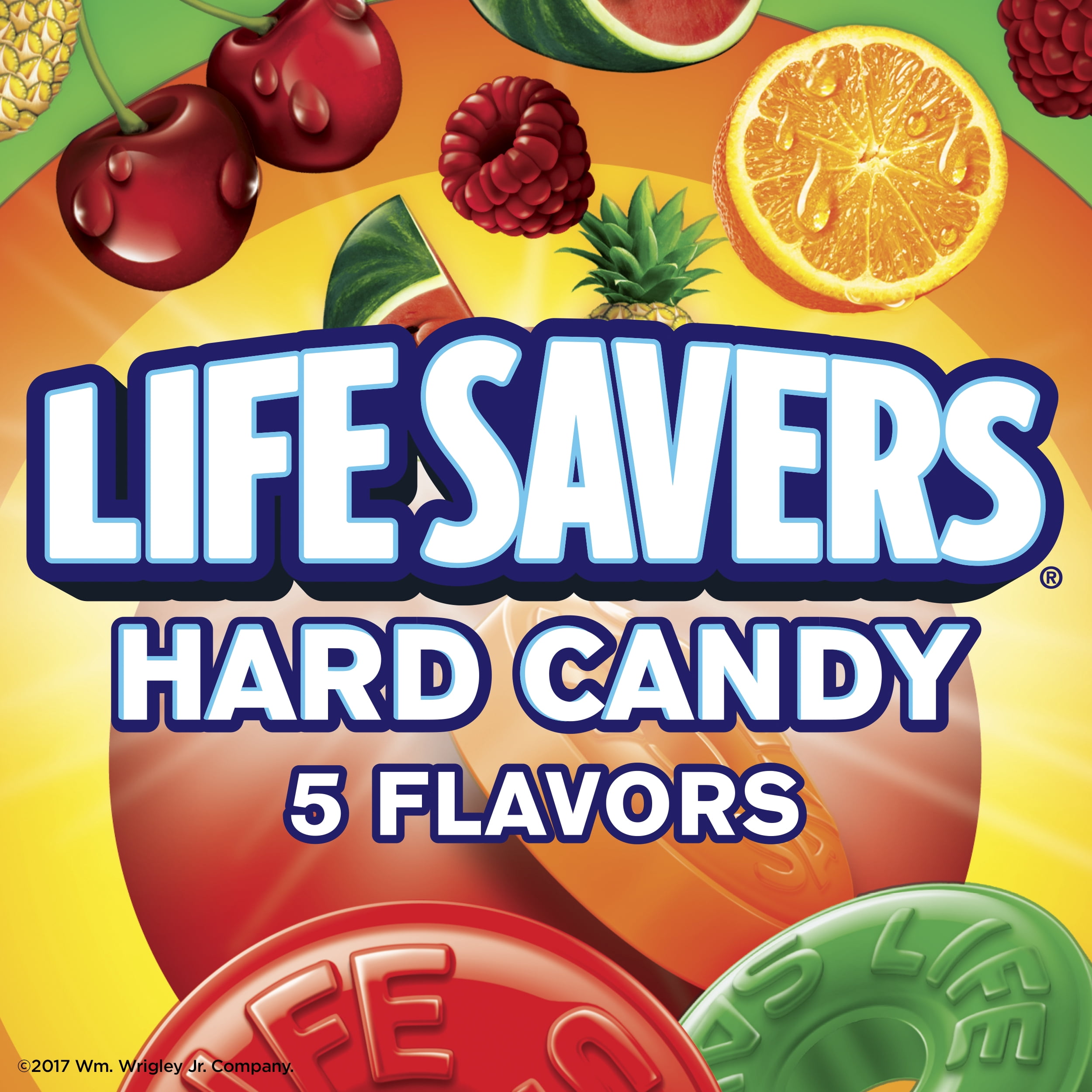 LifeSavers Cinq saveurs, saveur de fruit, bonbons durs, sac, 150 g