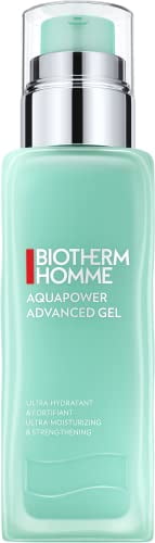 Biotherm Homme Face Moisturizer for Men, Aquapower Advance Gel with Ceramides for Normal and Combination Skin, Non-Sticky Fast Absorbing Texture, 75 ml