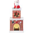 thumbnail image 1 of Mr. Christmas 18 Inch Animated Santa in Chimney with LED Lights and Music, White, 1 of 6