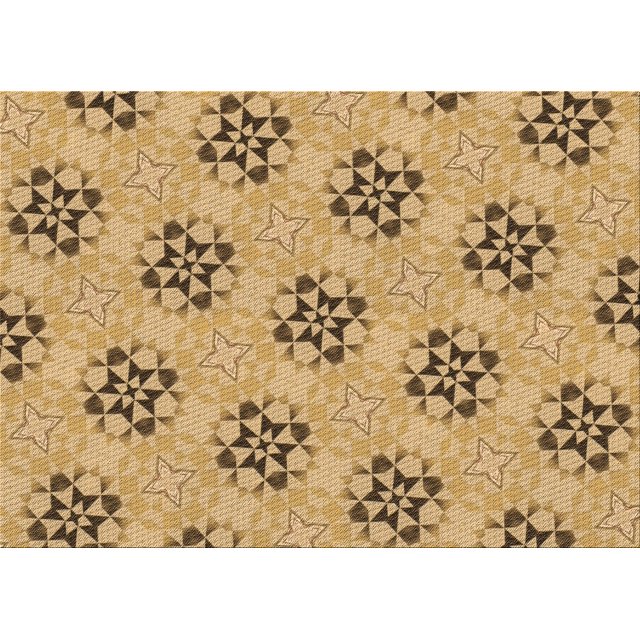 Ahgly Company Machine Washable Indoor Rectangle Transitional Yellow Orange Area Rugs, 5' x 8'