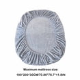 thumbnail image 3 of Chmadoxn Winter Plush Velvet Bedspread Fitted Sheet Single Piece Gray, 3 of 7