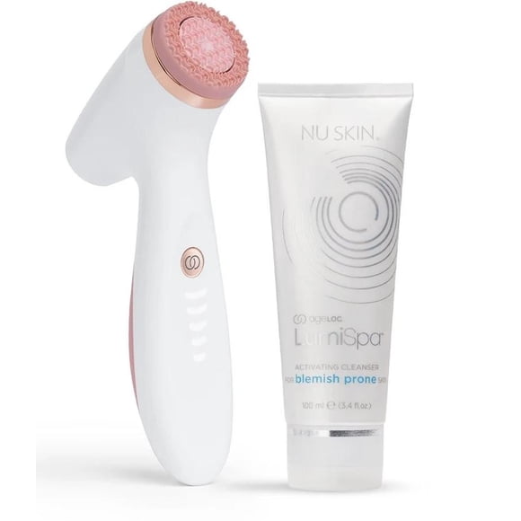 Nu Skin ageLOC LumiSpa iO Or Rose + Nettoyant Type Imperfections Trousse de Départ Anti-Stress Peau Neuf