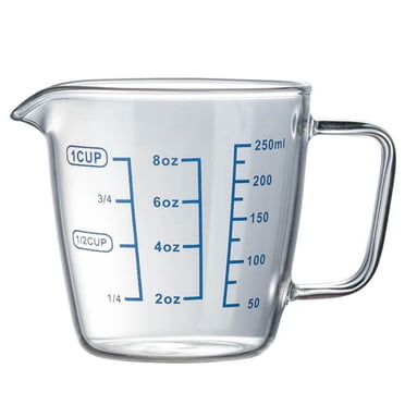 Essen Pyrex Glass Measuring Cup (1-Piece, Microwave and Oven Safe),Clear，250ml