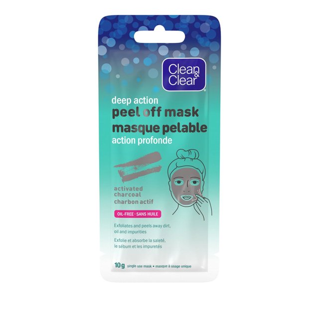 Clean & Clear Action Profonde Masque Pelable pour le Visage au Charbon Actif