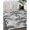 thumbnail image 3 of Ahgly Company Tapis d'Intérieur Lavable à la Machine, Carré, Transitionnel, Gris Argenté, Tapis de Zone, 4 Pieds Carré, 3 of 7