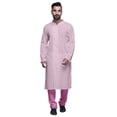 thumbnail image 1 of Atasi Kurta Pyjama de Fête pour Hommes Col Mandarin Manches Longues Kurta Pyjama Ethnique, 1 of 5