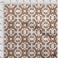 thumbnail image 4 of oneOone Cotton Flex Brown Fabric Asian Block Floral Craft Projects Decor Fabric Printed By The Yard 40 Inch Wide, 4 of 4