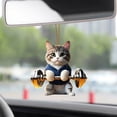 thumbnail image 4 of TopLLC 2PC Christmas Ideas Kittens Car Pendant Backpack Pendant license plate, 4 of 6