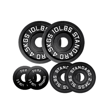 HAJEX Standard Cast Iron Round Weight Plates Set 1 inch - 35LB Set - (2.5LB, 5LB, & 10LB)