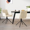 thumbnail image 1 of vidaXL Swivel Dining Chairs 2 pcs Cream Velvet, 1 of 5