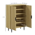 thumbnail image 3 of HOMCOM 5-Tier Entryway Shoe Storage Cabinet with Adjustable Shelves, 3 of 10