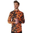 thumbnail image 1 of Men's Suitmeister Button Up Halloween Icon Shirt, 1 of 3