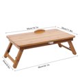 thumbnail image 4 of Ccdes Table d'Ordinateur Pliable en Bambou de Style Moderne pour Lit d'Étudiant, Bureau pour Portable à Hauteur Réglable, Bureau de Lit, Table pour Portable, 4 of 8