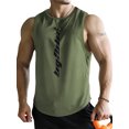 thumbnail image 1 of Summer Men's Sports Vest Letter Printed Round Neck Sleeveless Quick-Dry Workout Tank Tops, 1 of 2