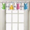 thumbnail image 2 of Easter Kitchen Curtains 3-Piece Set Bunny Chick "Hello My Peeps" Rod Pocket Short Tier Curtains 36 Inch Cute Farmhouse Holiday Decor, 2 of 6