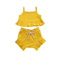 thumbnail image 2 of LSLJS Children Solid Color Drawstring Shorts Baby Girl Sleeveless Sling Top Sets Summer Clothes Kids Clothing Trendy 2024, 2 of 2