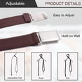 thumbnail image 4 of 1 Ensemble Ceinture Élastique Simple pour Enfants Garçons Boucle Ajustable Taille Extensible Réutilisable Lavable Jeans Accessoires de Vêtements Orange Jaune, 4 of 8