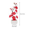 thumbnail image 3 of Grands Arbres Artificiels en Forme de Fleur de Prunier Rose 2 Pcs 11.8X3.3X3.3In, 3 of 6