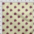 thumbnail image 3 of oneOone Polyester Lycra Fabric Leaves Block Printed Fabric 1 Yard 56 Inch Wide, 3 of 4