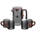 thumbnail image 2 of Huayishang Glass&Bottle Water Separation Glass Teapot With Wooden Handle Teapot Glass Teapot With Infuser Magical Teapot Glass Glass Teapot With Strainer Filter Teapot With Infusers, 2 of 9