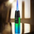 thumbnail image 1 of Lightning Deals of Today Clearance Windproof Straight Torch Blue Flame Lighter Butane Torch Turbine Torcher Inflatable Gas Windproof Lighter Refillable Butane Lighter for Outdoor Bbq Baking, 1 of 2