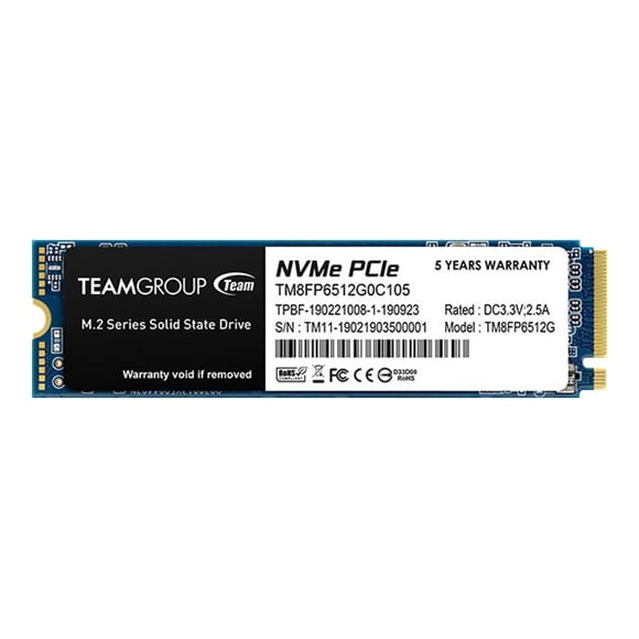 Team Group MP33 - SSD - 512 GB - internal - M.2 2280 - PCIe 3.0 x4 (NVMe) - blue/black