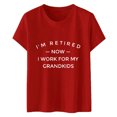 thumbnail image 5 of B91xZ Chemise d'Été pour Femmes à Manches Courtes, Tee-Shirt Décontracté Ample de Printemps, Rouge TTG, 5 of 5