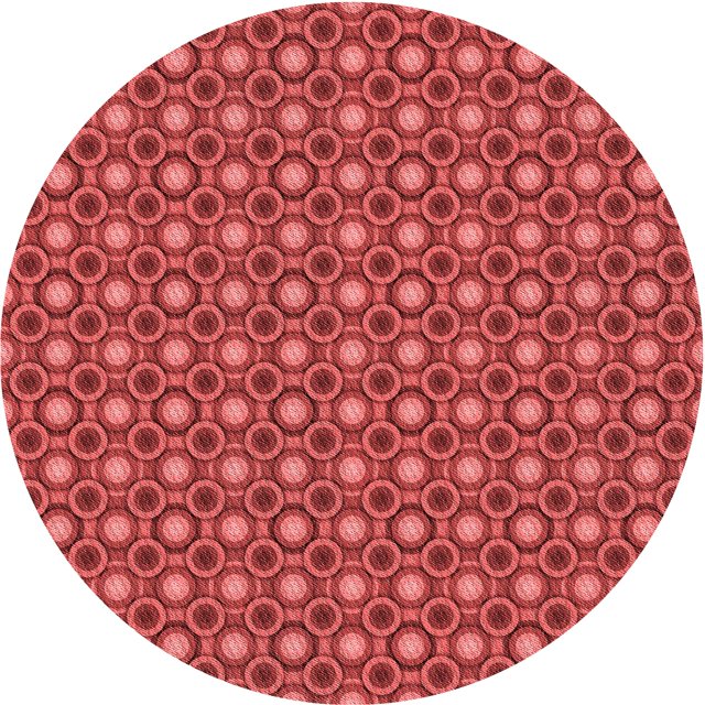 Ahgly Company Tapis d'Intérieur Ronds Transitionnels Rouges Lavables à la Machine, 3 Pieds Rond