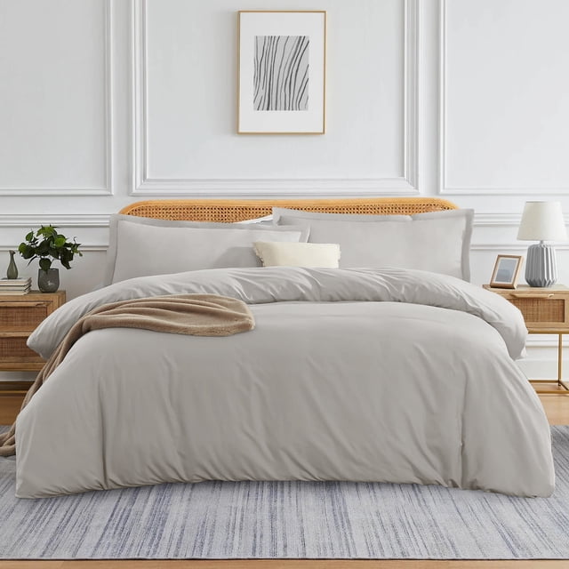 900 TC 100% Egyptian Cotton Duvet Cover Zipper Closur Ultra Soft Durable and Fade Resistant Solid Pattern