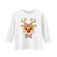 thumbnail image 3 of YUNAFFT Garçons Filles Chemise Décontractée à Imprimé de Noël 3-12 Ans Manches Courtes/longues Col Ras du Cou Mélange Polyester-Spandex Extensible Haut Confortable pour Tenue Festive des Fêtes, 3 of 3