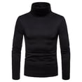 thumbnail image 1 of Men Blouse Décontractée Unie à Col Roulé Manches Longues Chandail Base Shirt Blouse, 1 of 1