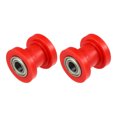 thumbnail image 1 of Unique Bargains 2 Pcs 10mm Drive Chain Pulley Chain Adjustment Tensioner Rubber Wheel Guide for Motorcycle ATVs Red, 1 of 7