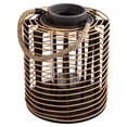 thumbnail image 3 of Truu Design, Cylindrical Rattan and Wooden Lantern, 3 of 4