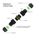 thumbnail image 4 of 5Pc IP68 Waterproof 2 Way 3-Core Junction Box Electrical Cable Connector M16 Wire Range(3.5-10mm), Outdoor Repair Cables, 4 of 5