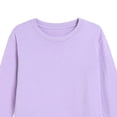 thumbnail image 4 of Splozh Long Sleeve T Shirts Girls Long Sleeved Tops Comfortable Soft Breathable Fashionable Solid Color Girls Tops Light Purple,14-15 Years, 4 of 5