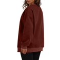 thumbnail image 4 of Timegard Chandail en Molleton Surdimensionné pour Femmes Col Rond Manches Longues Hauts Mode Automne Chandail avec Poches, 4 of 8