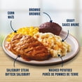 thumbnail image 2 of Swanson Salisbury Steak Frozen Dinner, Salisbury Beef Steakettes with Gravy, Mashed Potatoes, Corn with a Brownie, Salisbury Steak Frozen Meal, 345 g, 2 of 7