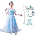 thumbnail image 1 of HAWEE Snow Queen Costumes Ice Princess Princess Fancy Dress Up Long Train Party Outfit, 1 of 7