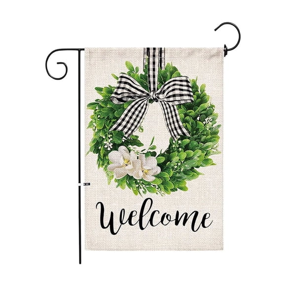 SIfdSeng Get it Fast Floral Digital Print Linen Garden Flags – Spring Yard with Botanical Designs for Outdoor Patio Fence Or Celebration