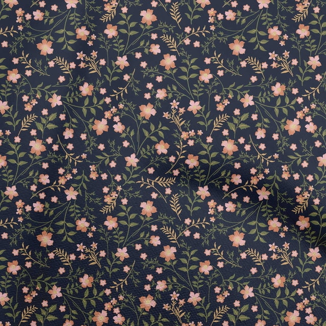 oneOone Velvet Rose Brown Fabric Florals Craft Projects Decor Fabric Printed By The Yard 58 Inch Wide