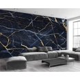 thumbnail image 2 of 3D Wallpaper Black Marble Gold SKU# WAL0286, 2 of 7