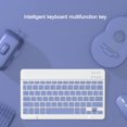 thumbnail image 4 of HAOAN Clavier et Souris Bluetooth Portable Clavier et Souris Sans Fil BT pour Android Windows PC Tablette Rose, 4 of 4