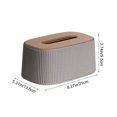 thumbnail image 2 of European-Style Elastic Tissue Box for Home and Office Desktop, Universal Fit, Durable Plastic with Rounded Edges, Modern Vertical Stripe Design(Gray), 2 of 5